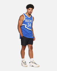 Nike Giannis Antetokounmpo Milwaukee Bucks #34 City Edition 2024/25 Nike Dri-Fit NBA Swingman Jersey Game Royal