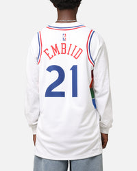 Nike Joel Embiid Philadelphia 76ers #21 City Edition 2024/25 Nike Dri-Fit NBA Swingman Jersey White