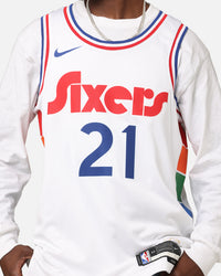 Nike Joel Embiid Philadelphia 76ers #21 City Edition 2024/25 Nike Dri-Fit NBA Swingman Jersey White