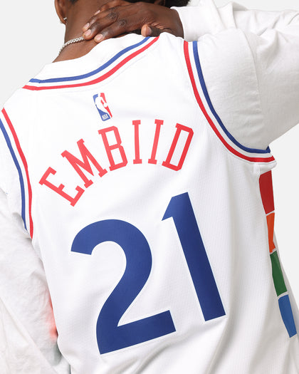 Nike Joel Embiid Philadelphia 76ers #21 City Edition 2024/25 Nike Dri-Fit NBA Swingman Jersey White