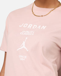 Jordan Women's Graphic Girlfriend T-Shirt Pink Oxford/White