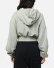Nike Women's Sportswear Oversized Cropped Fleece Pullover Hoodie Jade Horizon