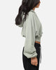 Nike Women's Sportswear Oversized Cropped Fleece Pullover Hoodie Jade Horizon