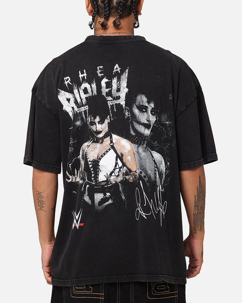 Culture Kings X WWE Rhea Ripley Vintage T-Shirt Black Acidwash