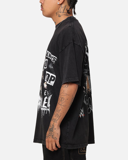 Culture Kings X WWE Rhea Ripley Vintage T-Shirt Black Acidwash