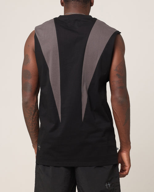 Saint Morta Rage Oversized Muscle T-Shirt Black/Grey