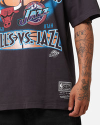 Mitchell & Ness Chicago Bulls Vs. Utah Jazz 1998 Finals T-Shirt Overdyed Black