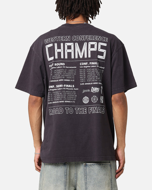Mitchell & Ness Los Angeles Lakers Road to Finals T-Shirt Overdyed Black
