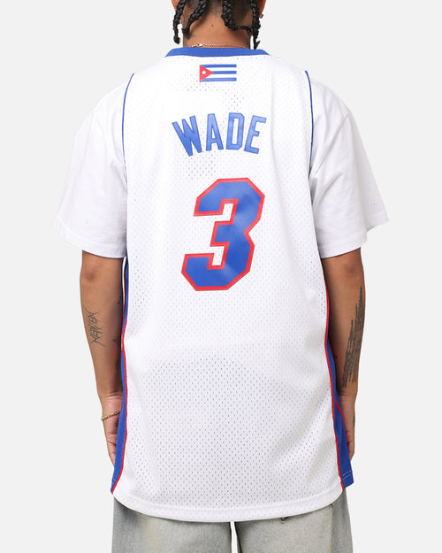 Mitchell & Ness Miami Heat Dwyane Wade #3 'Flags Collection' Jersey White