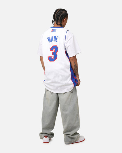 Mitchell & Ness Miami Heat Dwyane Wade #3 'Flags Collection' Jersey White
