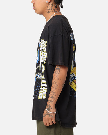 Goat Crew X Yu-Gi-Oh! Blue Eyes White Dragon T-Shirt Black Wash