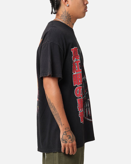 Goat Crew X Yu-Gi-Oh! Red Eyes Vintage T-Shirt Black Wash