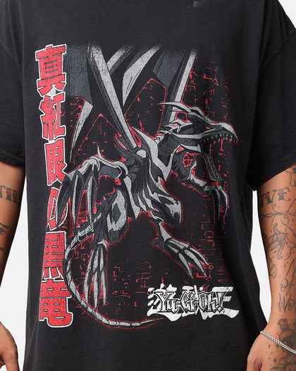 Goat Crew X Yu-Gi-Oh! Red Eyes Vintage T-Shirt Black Wash