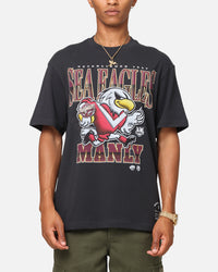 Mitchell & Ness Manly Warringah Sea Eagles Mascot Character T-Shirt Faded Black