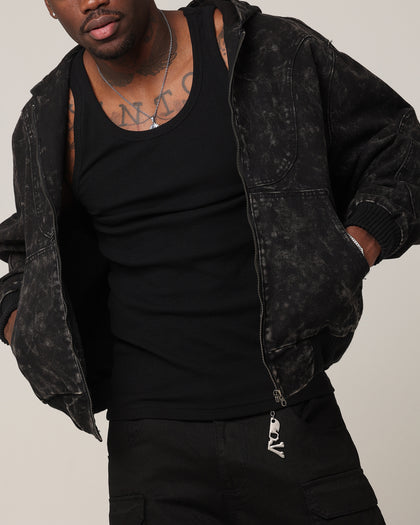 Saint Morta Onyx Workwear Jacket Black Wash