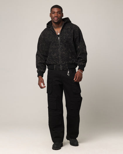 Saint Morta Onyx Workwear Jacket Black Wash