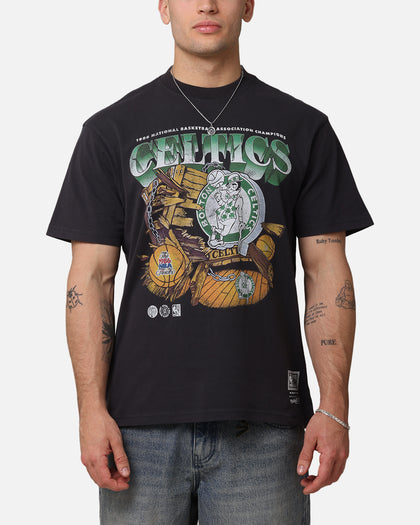 Mitchell & Ness Boston Celtics Bevel Burst T-Shirt Overdyed Black
