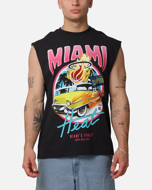 Mitchell & Ness Miami Heat Cruising Muscle T-Shirt Faded Black