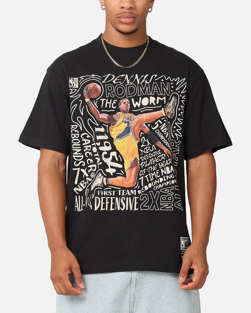 Mitchell & Ness Los Angeles Lakers Dennis Rodman Player Abstract T-Shirt Faded Black