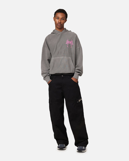 Saint Morta Wraith Crucifix Hoodie Washed Charcoal