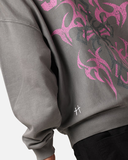 Saint Morta Wraith Crucifix Hoodie Washed Charcoal