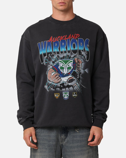 Mitchell & Ness New Zealand Warriors Break Out Crewneck Overdyed Black