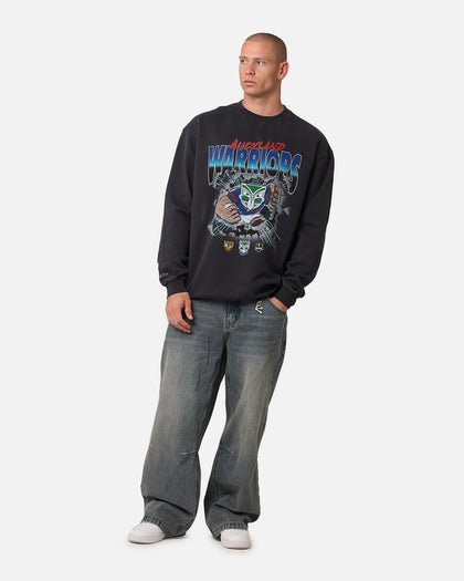 Mitchell & Ness New Zealand Warriors Break Out Crewneck Overdyed Black