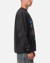 Mitchell & Ness New Zealand Warriors Break Out Crewneck Overdyed Black