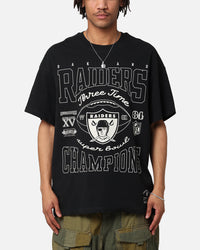 Mitchell & Ness Oakland Raiders 3 Time Super Bowl Champions T-Shirt Faded Black