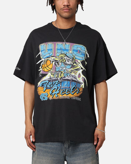 Mitchell & Ness Tar Heels Electric UNC T-Shirt Faded Black