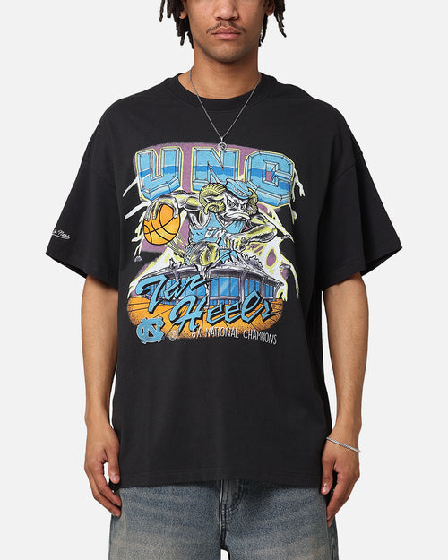 Mitchell & Ness Tar Heels Electric UNC T-Shirt Faded Black