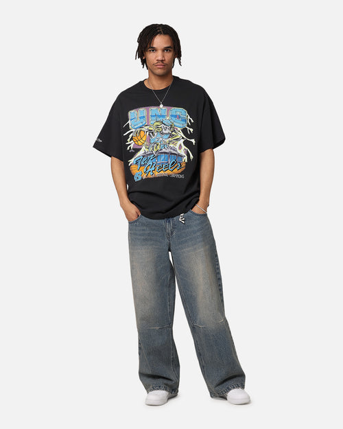 Mitchell & Ness Tar Heels Electric UNC T-Shirt Faded Black