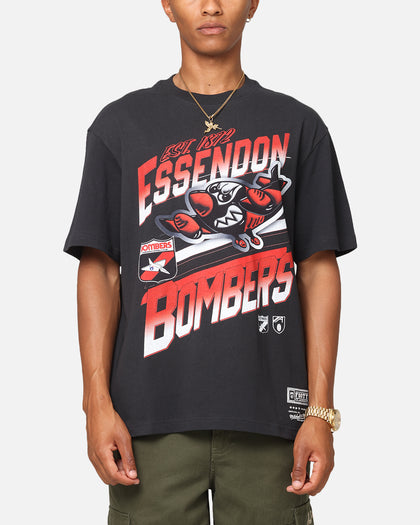 Mitchell & Ness Essendon Bombers Mascot Character T-Shirt Faded Black