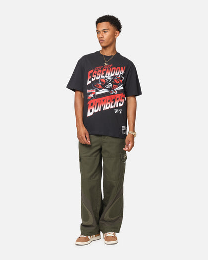 Mitchell & Ness Essendon Bombers Mascot Character T-Shirt Faded Black