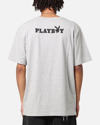 Playboy Logo Bunny O T-Shirt Grey Marle