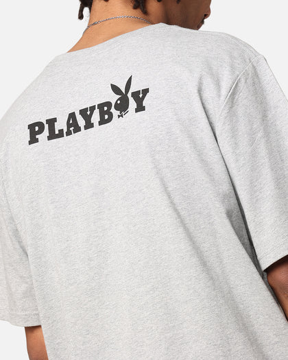 Playboy Logo Bunny O T-Shirt Grey Marle