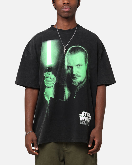 Star Wars Qui Gon Jinn Heavy T-Shirt Vintage Wash