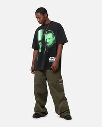 Star Wars Qui Gon Jinn Heavy T-Shirt Vintage Wash