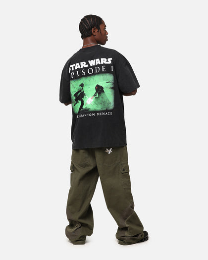 Star Wars Qui Gon Jinn Heavy T-Shirt Vintage Wash