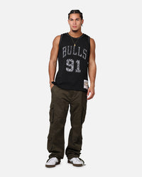 Mitchell & Ness Chicago Bulls Dennis Rodman '96-97 Leather Elegance Swing Jersey Black
