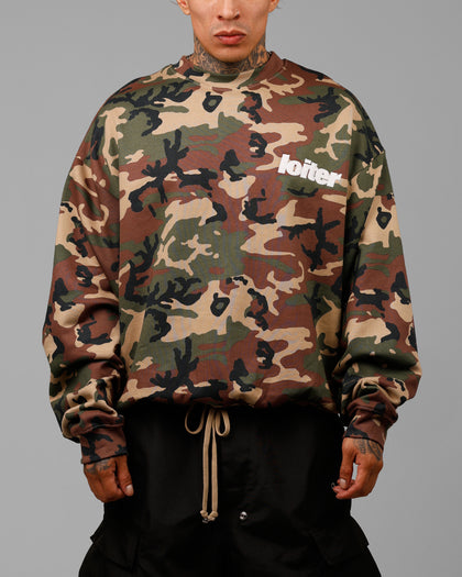 Loiter Freeway Crewneck Woodland Camo