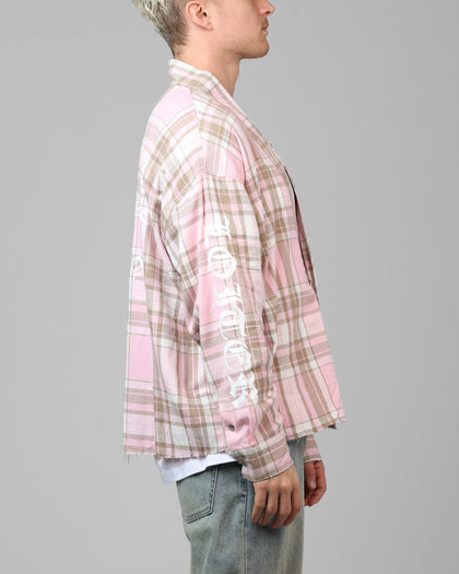 Loiter Kimono Flannel Pink/Brown