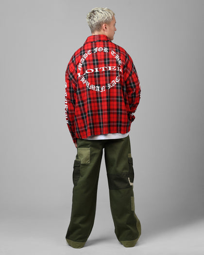 Loiter Kimono Flannel Red