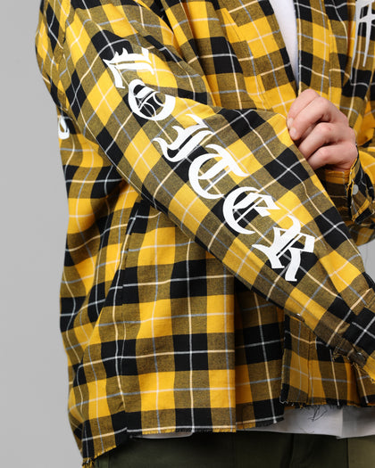 Loiter Kimono Flannel Yellow/Black