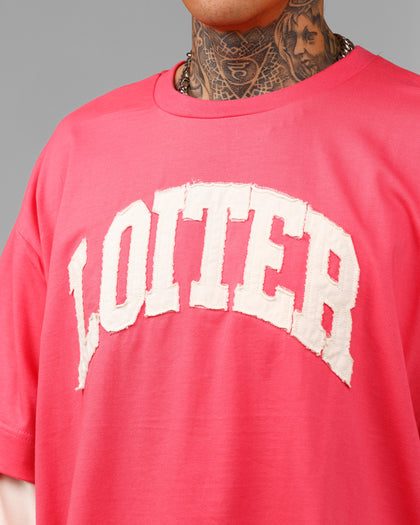 Loiter Impact Long Sleeve T-Shirt Washed Pink/White