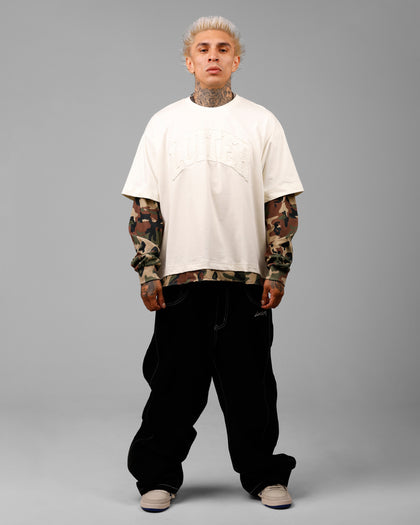 Loiter Impact Long Sleeve T-Shirt Washed White/Camo