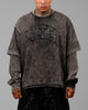 Loiter Impact Long Sleeve T-Shirt Washed Black/White