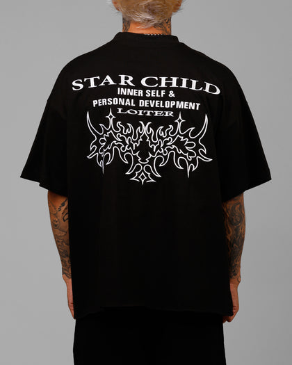 Loiter Star Child Pocket T-Shirt Black