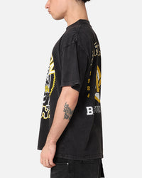 Culture Kings Boston Bruins Blades Heavy T-Shirt Black Acidwash