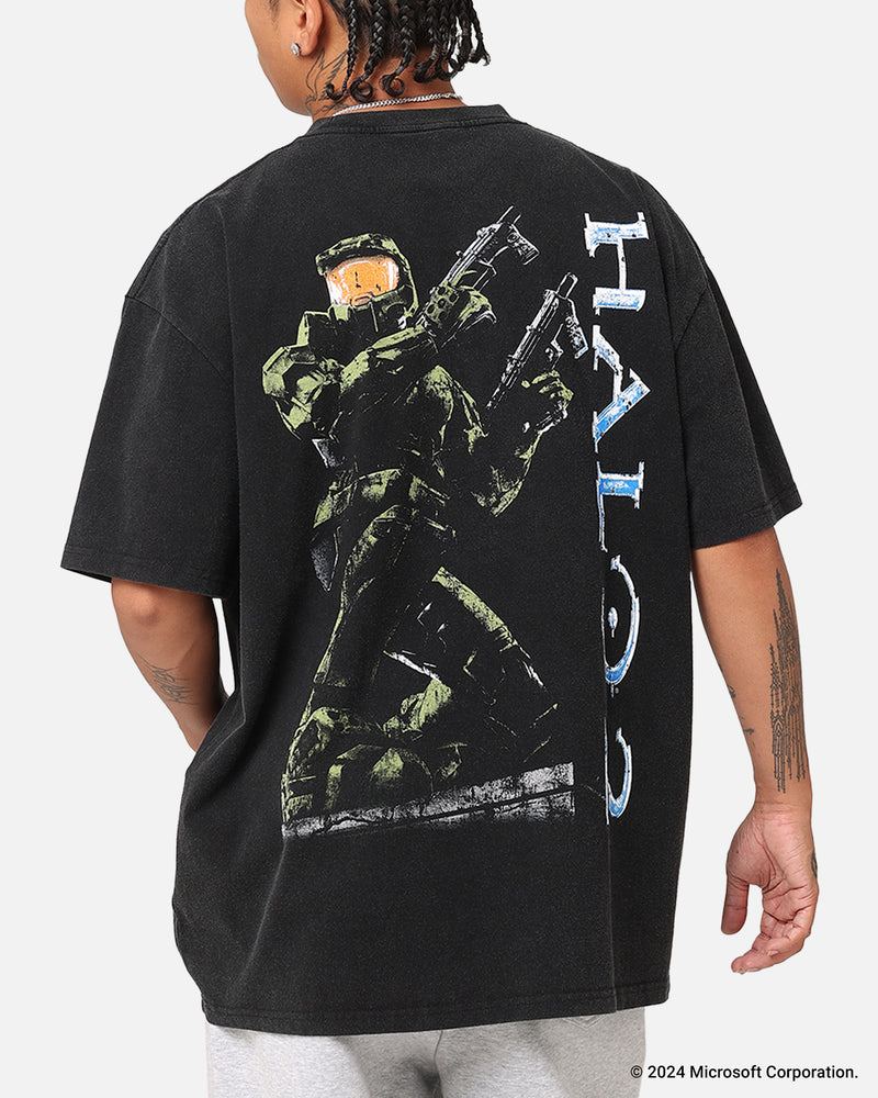 Goat Crew X Halo Halo 2 Vintage T-Shirt Black Acidwash
